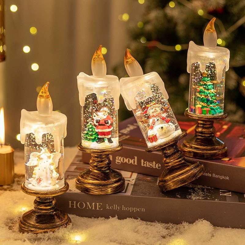 Candle Containers - 1pcs Christmas Decorations Wind Lamp Candle