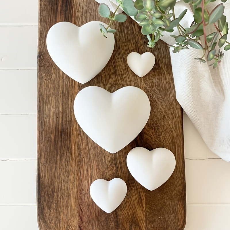 5pcs Heart-Shaped Gypsum Candl - đánh giá và giá Candle Molds
