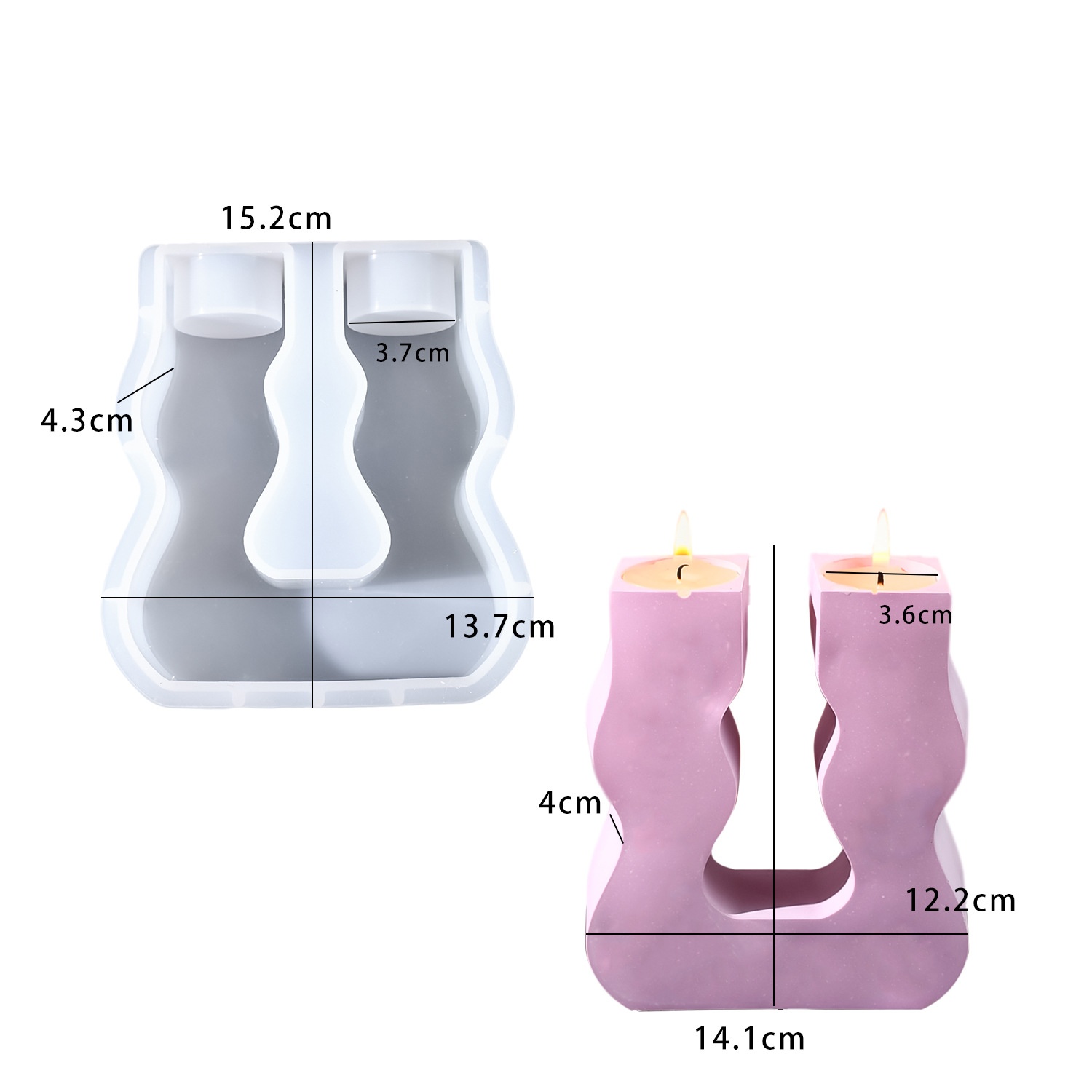 DIY epoxy resin mold U-shaped  - đánh giá và giá Candle Molds